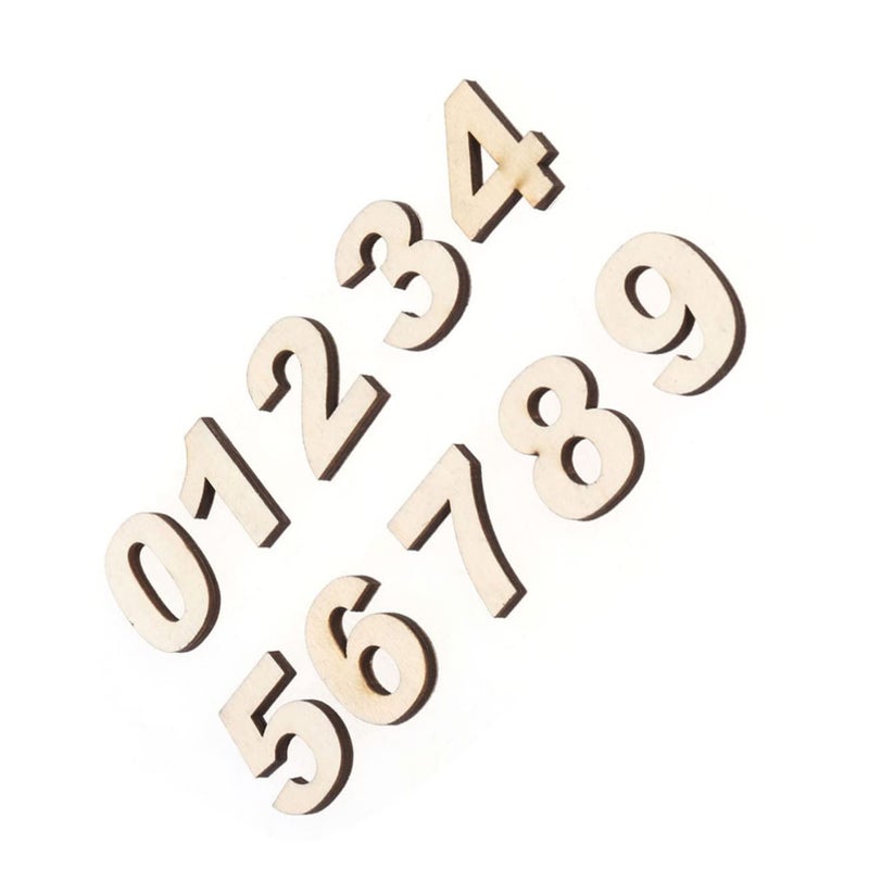 Large Paintable Wooden Number Cutouts Self Adhesive Craft For Photography Decor Mailbox Accessory - Image 2