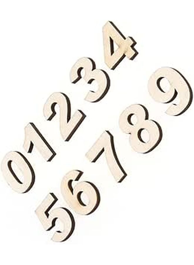 Large Paintable Wooden Number Cutouts Self Adhesive Craft For Photography Decor Mailbox Accessory - Image 1