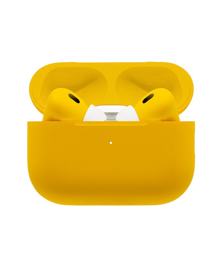 CAVIAR Customized AirPods Pro 3 Case with Automotive-Grade Paint Scratch-Resistant, Shockproof, Durable, Stylish Protective Cover, Personalized Design, Perfect Fit for Airpods Pro 3 Full Matte Yellow - Image 1