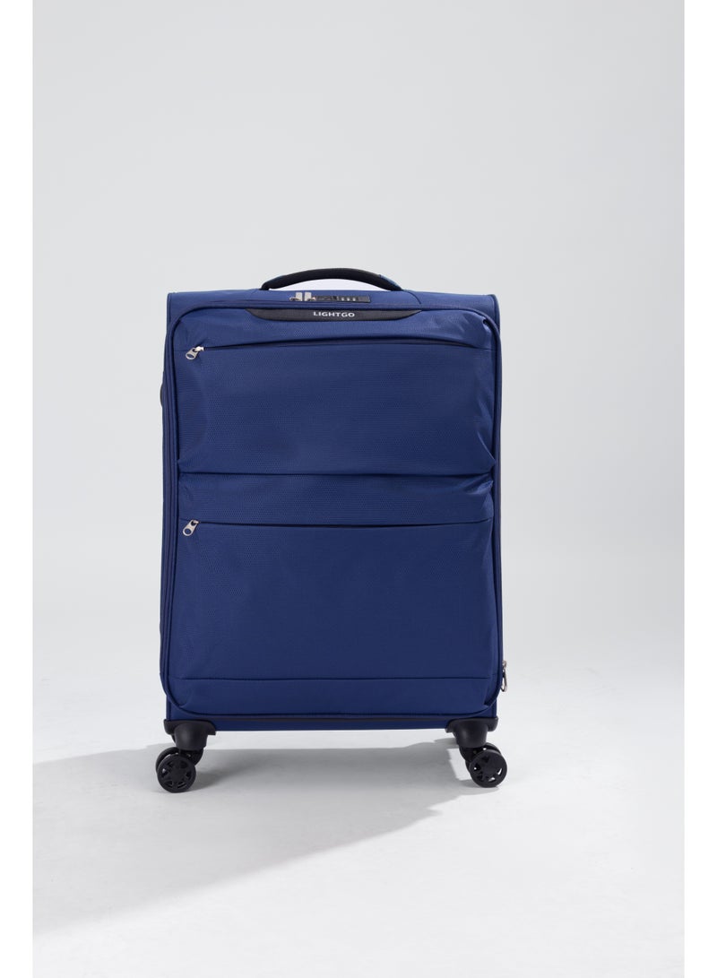 LIGHTGO 6947 cabin size Suitcase carry on Suitcase soft spinner luggage 20inch with TSA lock waterproof zipper travel case Navy color ultra-light case - Image 2