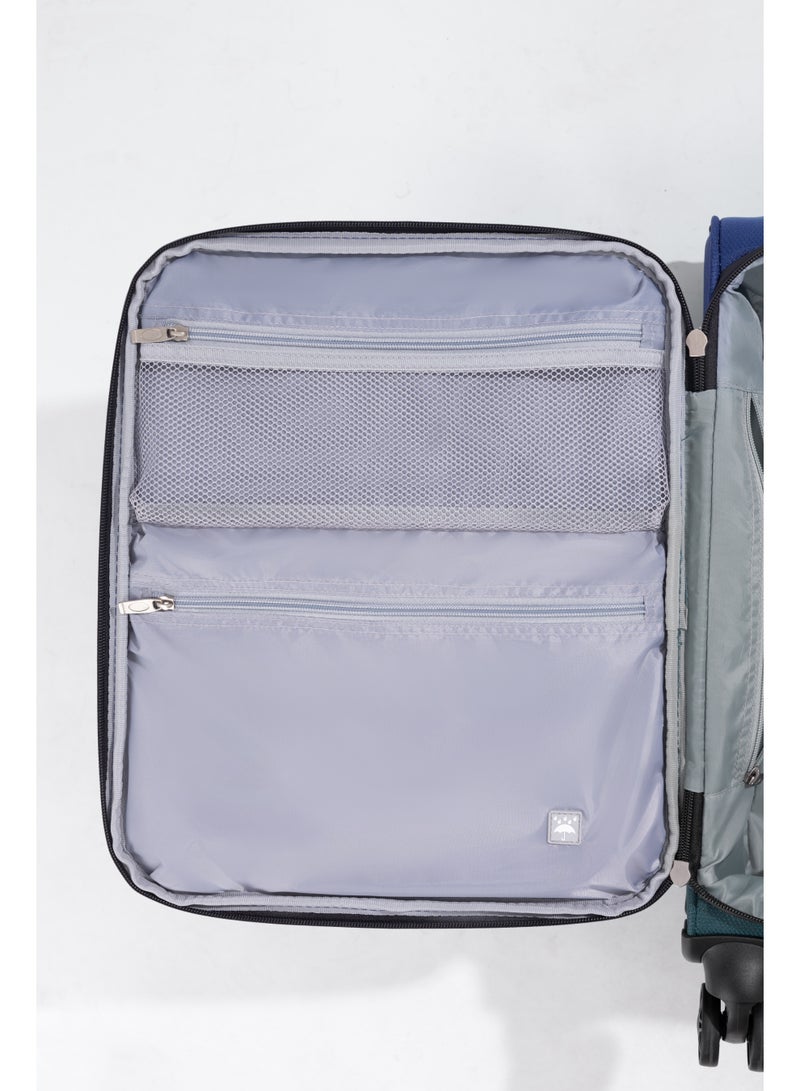 LIGHTGO 6947 cabin size Suitcase carry on Suitcase soft spinner luggage 20inch with TSA lock waterproof zipper travel case Navy color ultra-light case - Image 3