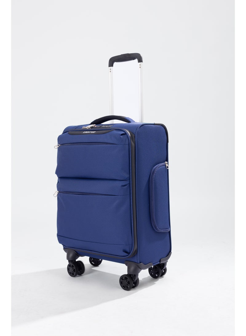LIGHTGO 6947 cabin size Suitcase carry on Suitcase soft spinner luggage 20inch with TSA lock waterproof zipper travel case Navy color ultra-light case - Image 5
