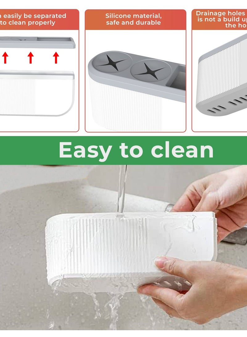 Excefore Large Wall Mounted Toothbrush Holder, Easy Installation, Multifunctional; Electric Toothbrush Holder, Toothbrush Holder - Image 5