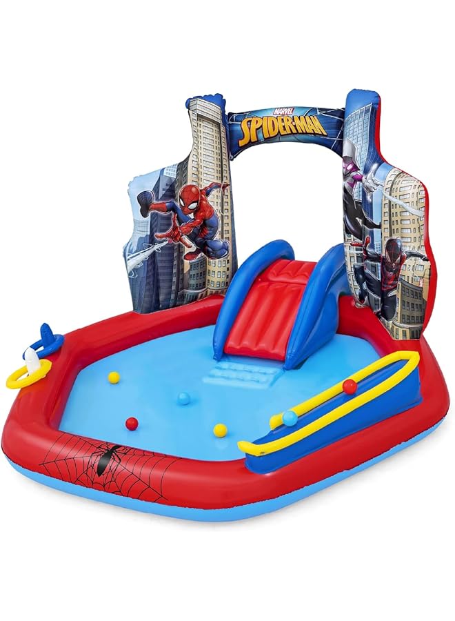 بست واي سبايدر مان سبلاش باد للأطفال في الهواء الطلق، سجادة لعب مائية لرش الماء للأطفال من سن 2 فما فوق - Image 1