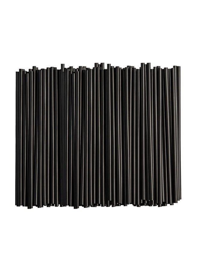 Comfy Package [250 Count] 7.75" High Black Straws, Disposable Plastic Drinking Straws - Black - Image 1