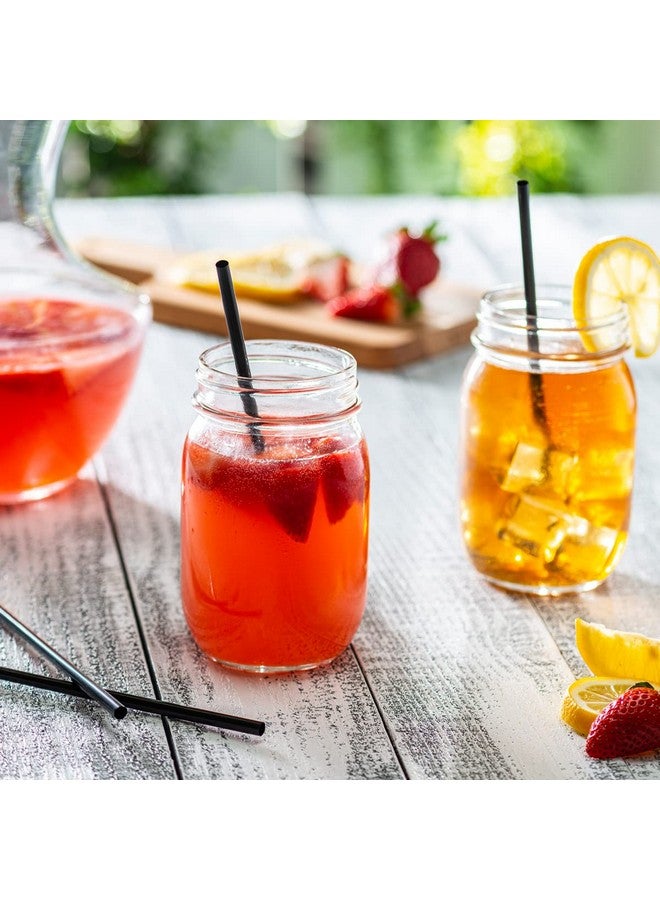 Comfy Package [250 Count] 7.75" High Black Straws, Disposable Plastic Drinking Straws - Black - Image 3