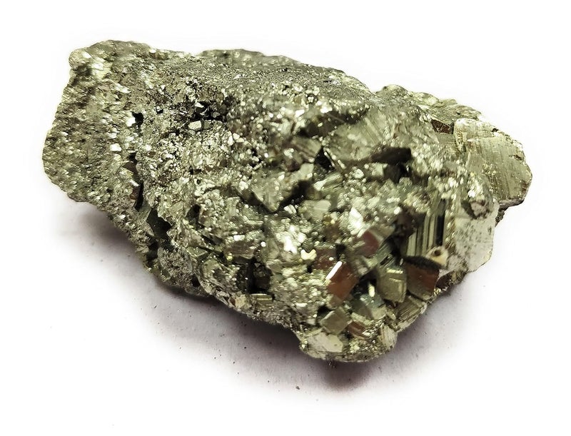 Rocksmins Rocksmins Natural Rough Golden Pyrite Crystal Fools Gold Peru Stone Single Piece Cluster for attract Wealth Money Business Luck Abundance Prosperity Vastu  - Image 3