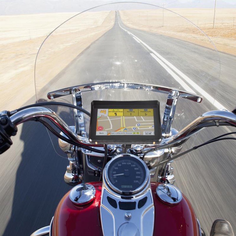 نظام تحديد المواقع العالمي (GPS) مائي للسيارة/دراجة نارية 2 في 1، نظام تحديد المواقع العالمي للسيارات، نظام تحديد المواقع الفضائي للدراجات النارية مع مجموعة التركيب، تذكير بالاتجاه عن طريق الصوت للتدوير، مسارات GPS للشاحنات، خريطة أمريكا الشمالية - Image 5