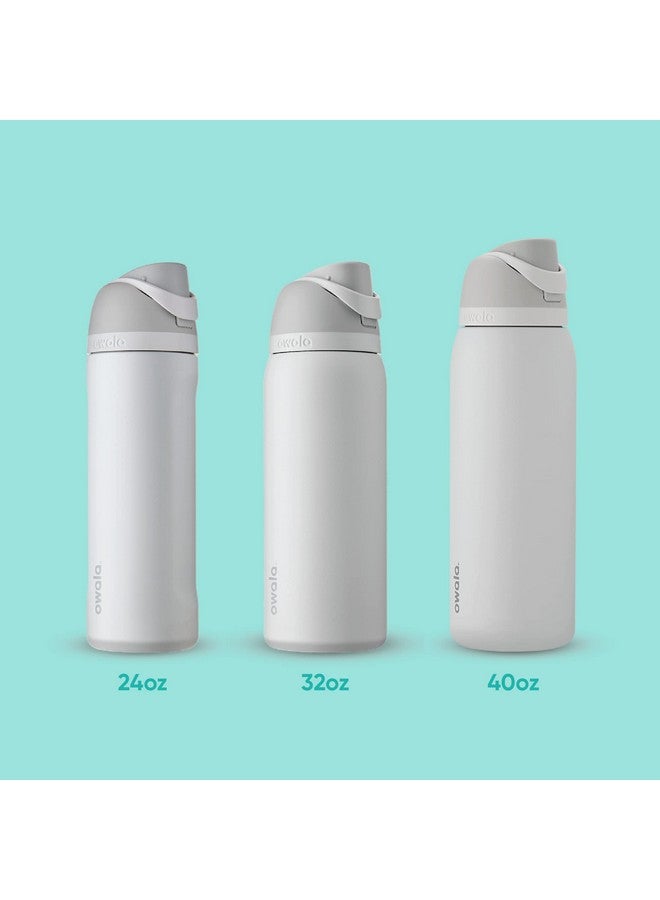 Owala Owala FreeSip Insulated Stainless Steel Water Bottle with Straw for Sports, Travel, and School BPA-Free Sports Water Bottle, 24 oz, Very, Very Dark  - Image 5
