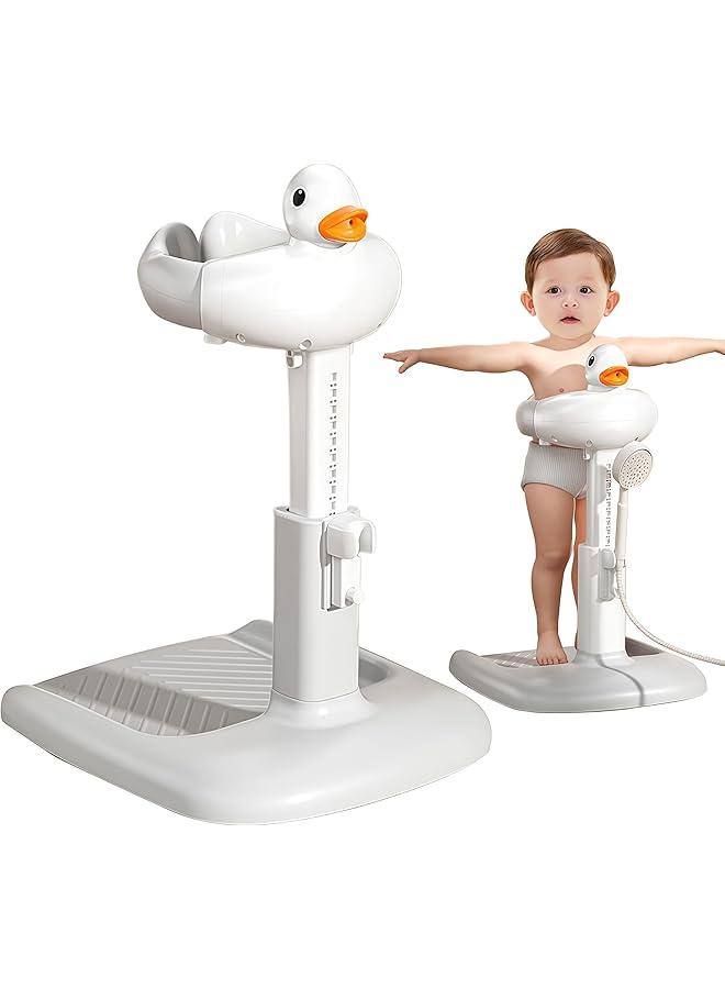 Baby Bath With Shower Stand Support Adjustable Toddler Shower Stand For Babies Baby Shower Standing Support & Anti Slip Anti Dumping Easy To Clean Ideal Gift For Infants 6 36 Months (1#) - Image 1