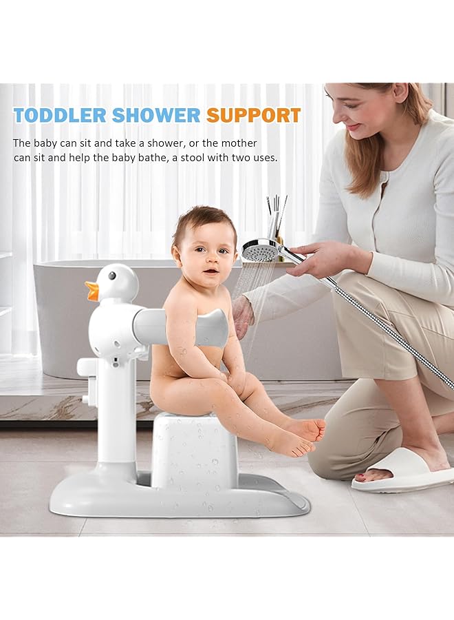 Baby Bath With Shower Stand Support Adjustable Toddler Shower Stand For Babies Baby Shower Standing Support & Anti Slip Anti Dumping Easy To Clean Ideal Gift For Infants 6 36 Months (1#) - Image 5