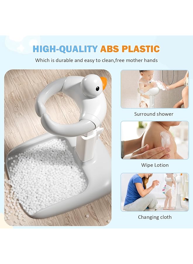 Baby Bath With Shower Stand Support Adjustable Toddler Shower Stand For Babies Baby Shower Standing Support & Anti Slip Anti Dumping Easy To Clean Ideal Gift For Infants 6 36 Months (1#) - Image 3