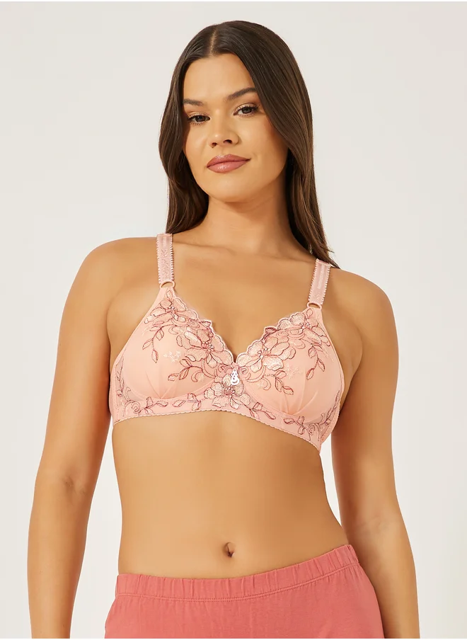 Styli 2PK PW EMBROIDERED T-SHIRT BRA