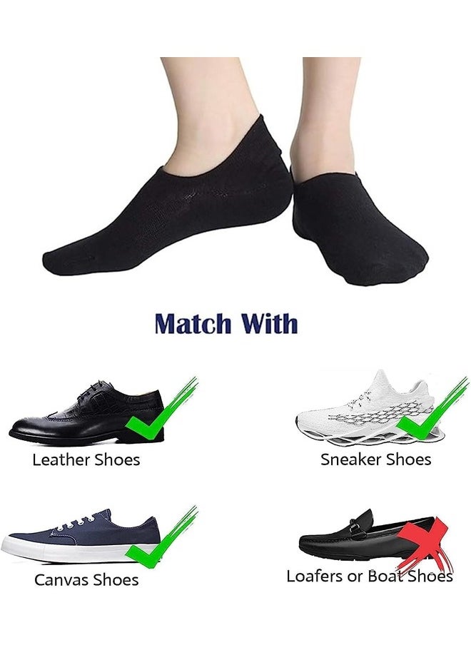 Tango - 6 Pairs mens ultra low cut socks - no show liners - cotton non-slip sock - free size EU 40 to 45 (MULTI - 6 pairs pack, 6) - Image 1