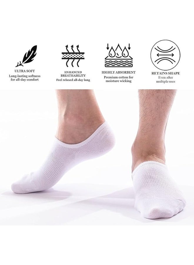 Tango - 6 Pairs mens ultra low cut socks - no show liners - cotton non-slip sock - free size EU 40 to 45 (MULTI - 6 pairs pack, 6) - Image 1