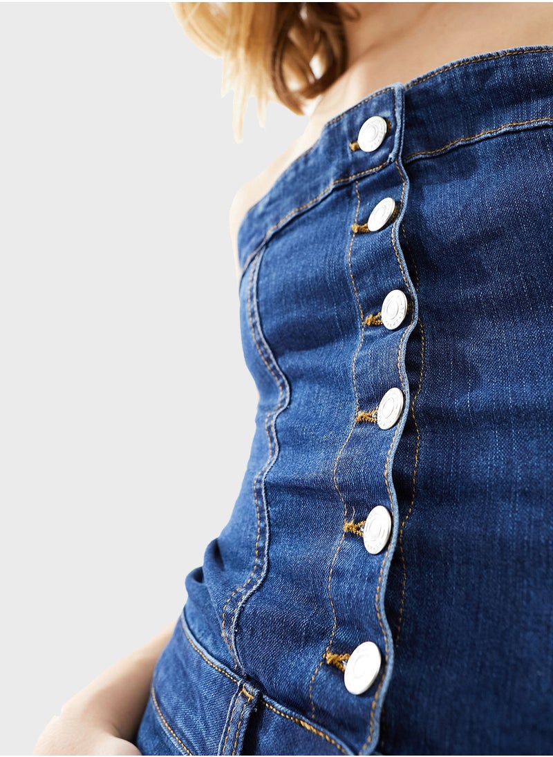 Reclaimed Vintage - Pocket Detail Bandeau Dress - Image 1