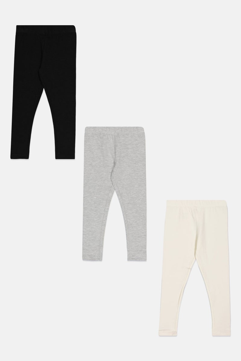 English Laundry Toddlers Girl 3 Pieces Plain Pull On Leggings, Multicolor - Image 3