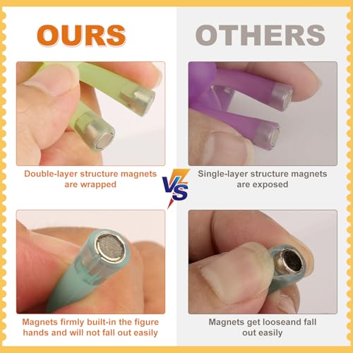Laleay 12pcs Magnetic People for Refrigerator Fridge Magnets for Adults Kids Gifts Magnetic Men for Teens Gifts Kids Sensory Toys - Image 5