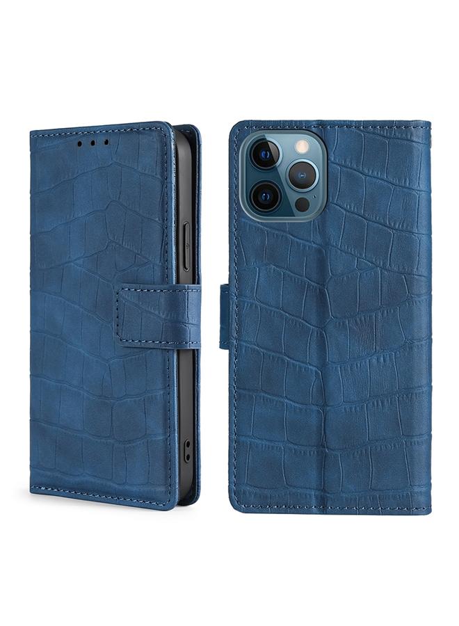 Zaboon Case For iPhone 13 Pro Skin Feel Crocodile Texture Magnetic Clasp Horizontal Flip PU Leather Case with Holder & Card Slots & Wallet - Image 1