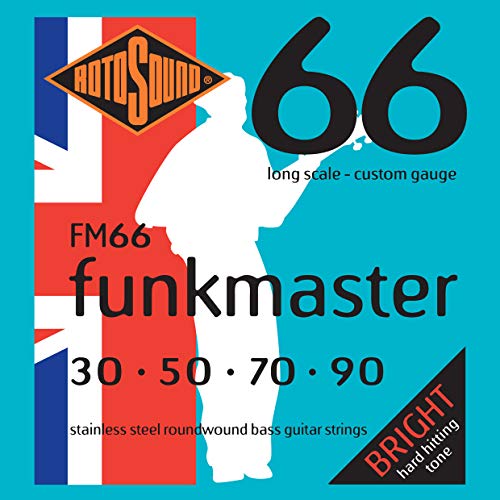 Rotosound أوتار جيتار باص روتوساوند FM66 سويينغ باص 66 من الفولاذ المقاوم للصدأ (30 50 70 90) - Image 1