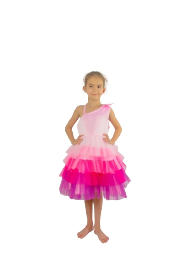 D'Daniela D'Daniela Emelly Colorful Party Dress Pink
