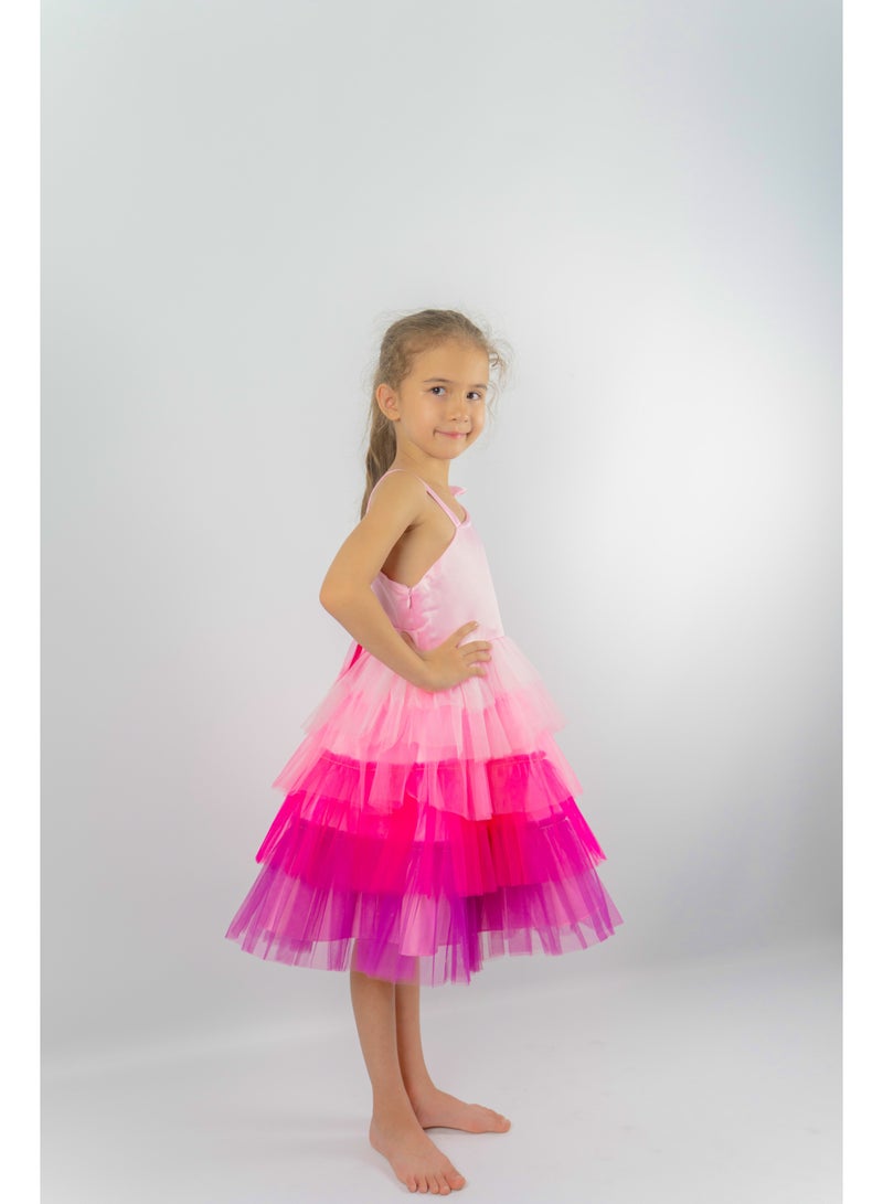 دىدانيالا فستان حفلات ملون دانيللا إميلي وردي - Image 5