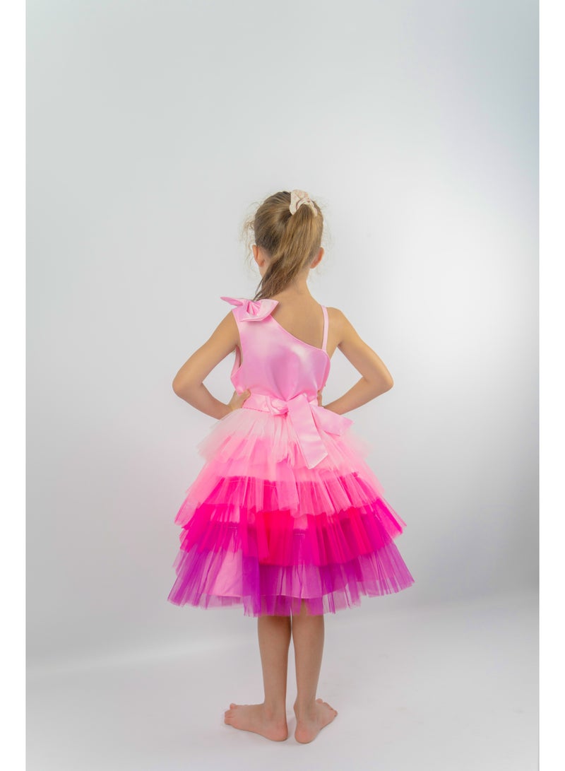 دىدانيالا فستان حفلات ملون دانيللا إميلي وردي - Image 1