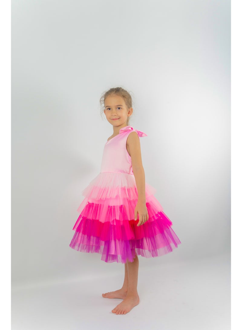 دىدانيالا فستان حفلات ملون دانيللا إميلي وردي - Image 3