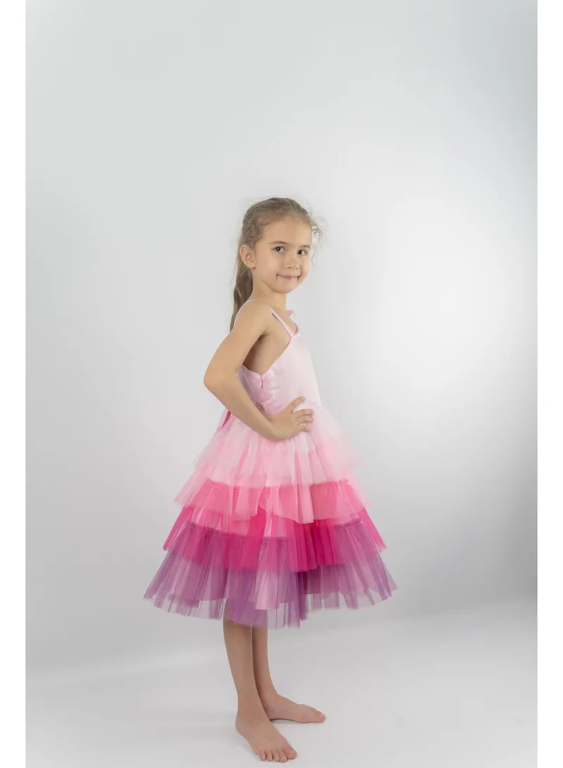 D'Daniela D'Daniela Emelly Colorful Party Dress Pink