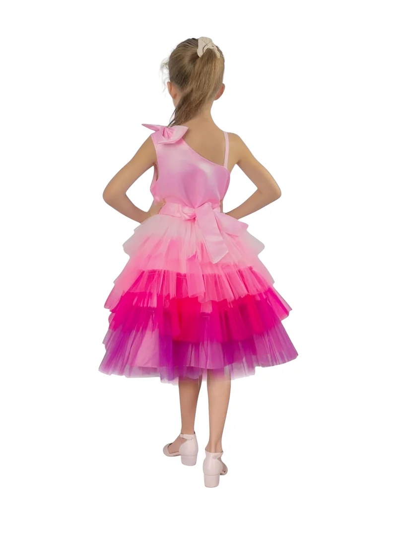 D'Daniela D' Daniela - Emelly Colorful Party Dress - Pink