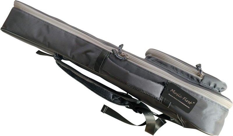 MUSIC FIRST Original Design, Fit for 3/4 and 4/4 Full Size Violin, Waterproof, 18mm Padded Space Grey Ballistic Nylon Violin Bag, Soft Violin Case, Violin Backpack, Max bow length 74cm (29 inch) - Image 3