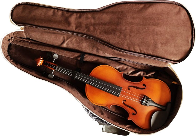 MUSIC FIRST Original Design, Fit for 3/4 and 4/4 Full Size Violin, Waterproof, 18mm Padded Space Grey Ballistic Nylon Violin Bag, Soft Violin Case, Violin Backpack, Max bow length 74cm (29 inch) - Image 1