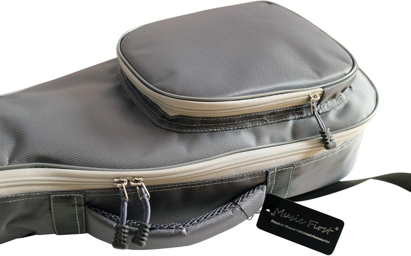MUSIC FIRST Original Design, Fit for 3/4 and 4/4 Full Size Violin, Waterproof, 18mm Padded Space Grey Ballistic Nylon Violin Bag, Soft Violin Case, Violin Backpack, Max bow length 74cm (29 inch) - Image 2