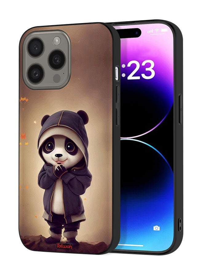 Tolwak Apple iPhone 15 Pro Max Protective Case Cover Cute Little Panda - Image 1