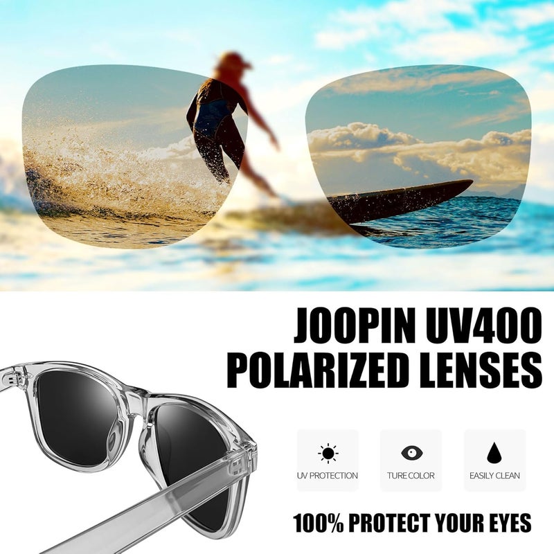 Joopin Square Sunglasses Men Women Polarized UV Protection Classic Trendy Lightweight Designer Sun Glasses for Driving Fishing Hiking Golf - Image 5