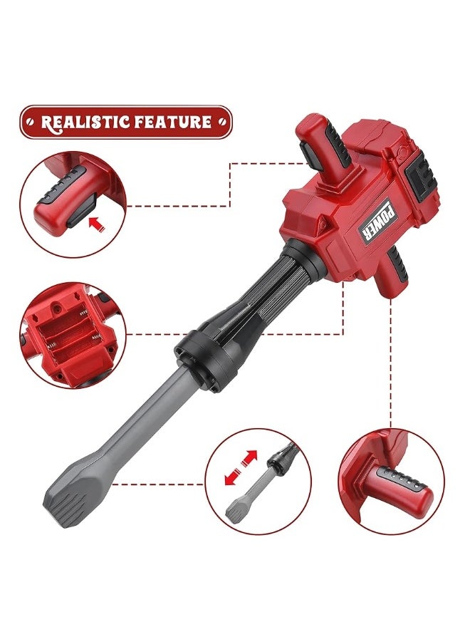 Toy Choi's - Toy Choi's Kids Jackhammer Toy Drill - Pretend Play Jackhammer with Realistic Sound & Action, Kids Construction Toys for Boys Girls Aged 3-5,4-7 - Image 1