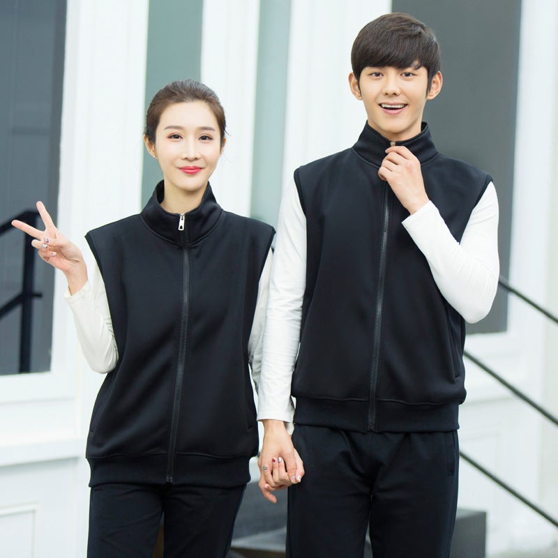 Public Welfare Activities Vest Work Clothes Printing Logo Supermarket Internet Cafe Restaurant Vest Fleece-Lined Work Clothes - Image 4