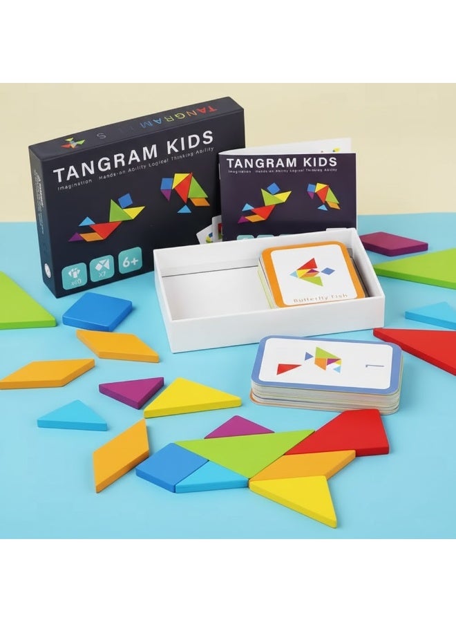 Tangram Kids: 60-Challenge Brain-Boosting Puzzle Set - Image 1
