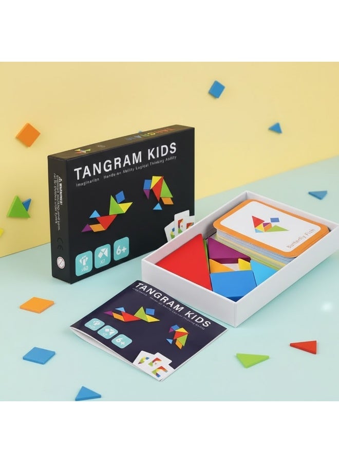 Tangram Kids: 60-Challenge Brain-Boosting Puzzle Set - Image 2