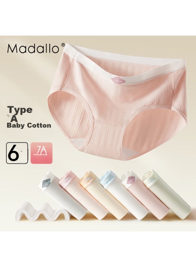 Madallo Modal A-class Baby Cotton Women's Underwear, 100% Cotton Crotch, 7a Antibacterial, Mid-rise, Seamless, Young Women's Panties, Triangle Briefs - Image 1
