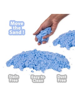 RATNA'S RATNA'S Mini Sand 200g Blue Color for Kids with Assorted Moulds - Kinetic Sand Kit Activity Toys, Soft Sand Clay Toys for Boys & Girls  - Image 2