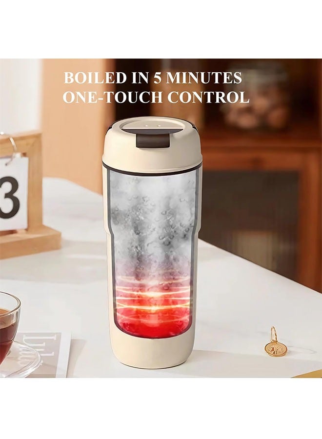 NIBEMINENT Electric Travel Kettle,Portable Water Boiler with Temperature Control and LCD Display,Auto Shut Off and Boil Dry Protection with Keep Warm Function,400ml Stainless Steel Kettle - Image 4