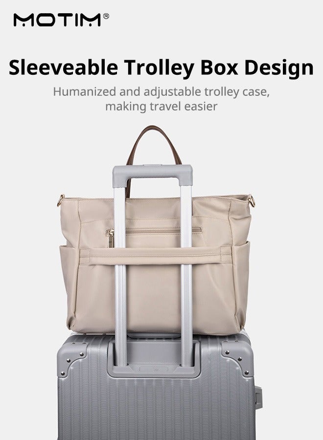 موتيم حقيبة حمل للكمبيوتر المحمول مقاس 16 بوصة للنساء، حقيبة كمبيوتر خفيفة الوزن، حقيبة كمبيوتر كبيرة السعة، حقيبة يد للأعمال، حقيبة كتف نسائية للمكتب والتسوق - Image 4