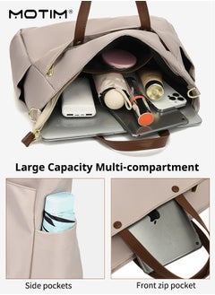 Motim 16 Inch Laptop Bag for Women, Waterproof Lightweight Computer Tote Bag, Women Large Capacity Handbags Shoulder Bag  - Image 4