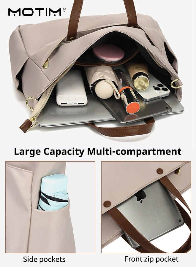 Motim 16 Inch Laptop Bag for Women, Waterproof Computer Tote Bag, Large Capacity Business Handbag Computer Briefcase, Women Large Capacity Shoulder Messenger Bag for Office, Shopping  - Image 4
