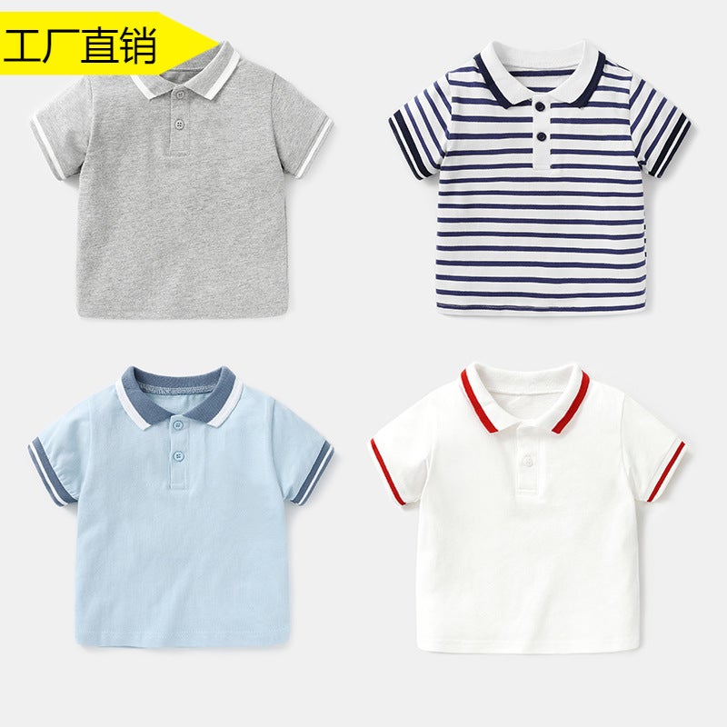 Baby Clothes Polo Shirt Short-Sleeved T-Shirt 0-3 Years Old Boy'S Summer Clothes Baby Girl'S Shirt Children'S Young Children Going Out - Image 2