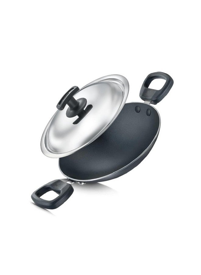 Judge by Prestige Everyday Deep Appachatty with Lid 0.8 L Capacity 20 Cm Diameter (Aluminium|Non-Stick, Black) - Image 1