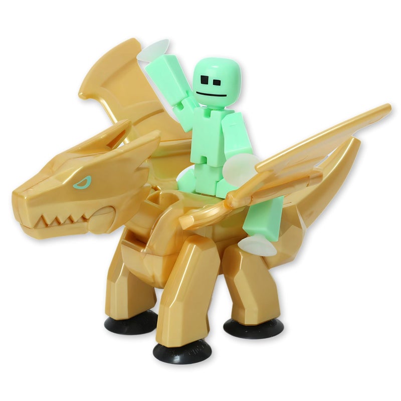 Zing StikBot Mega Monster StopMotion Animation Pack Exclusive Mint Green StikBot Gold Scorch Figure Creative Toy for Kids Age 4 - Image 2
