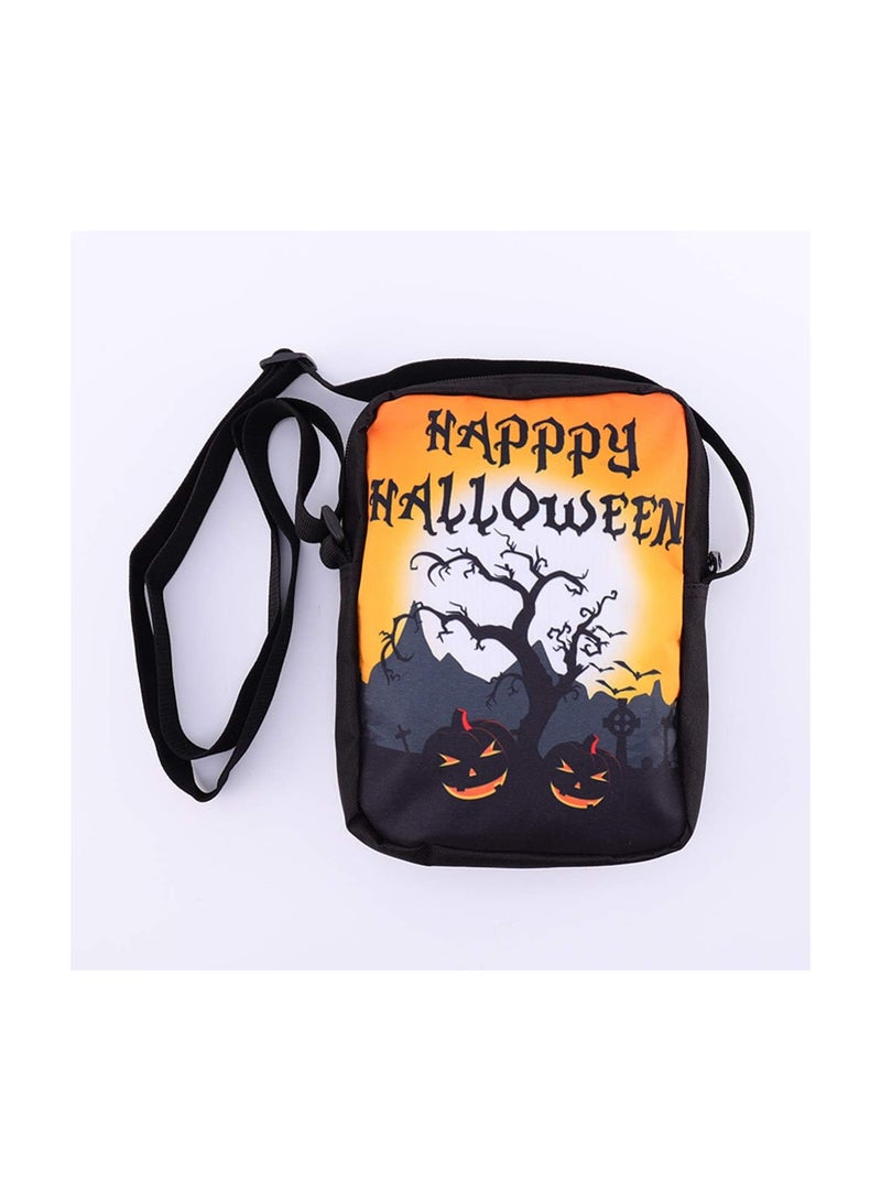 GGOOT Halloween Canvas Small Crossbody Bag Cartoon Cell Phone Purse Canvas Adjustable Shoulder Bag for Women Girl  - Image 2
