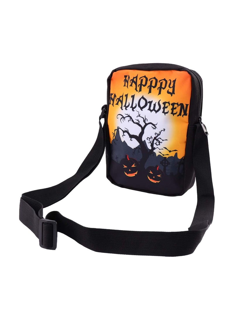 GGOOT Halloween Canvas Small Crossbody Bag Cartoon Cell Phone Purse Canvas Adjustable Shoulder Bag for Women Girl  - Image 4